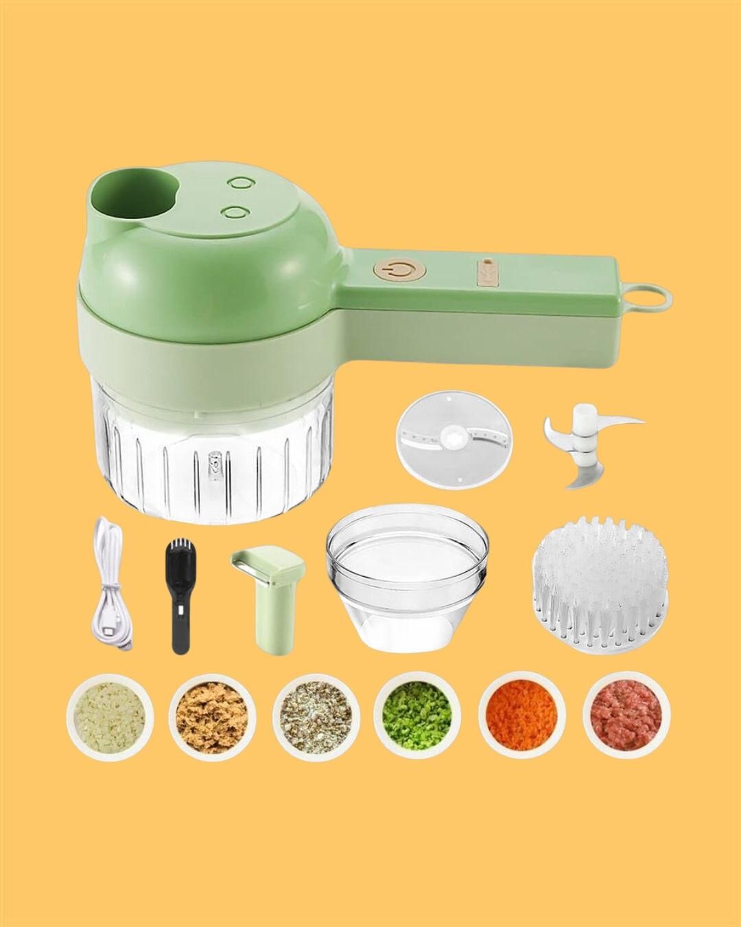 4 in 1 Portable Smart Electric Vegetable Cutter Set